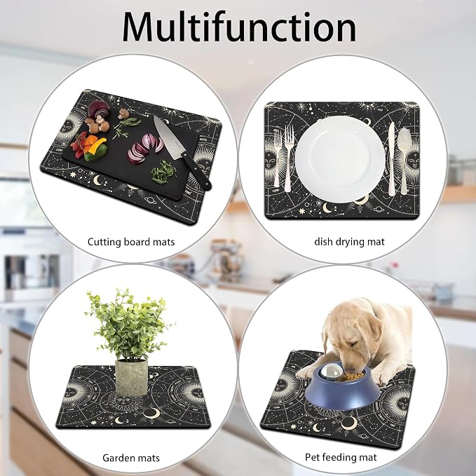 Dish Drying Mat for Multiple Usage. Super Absorbent, Easy clean, Quick dry - Image 4