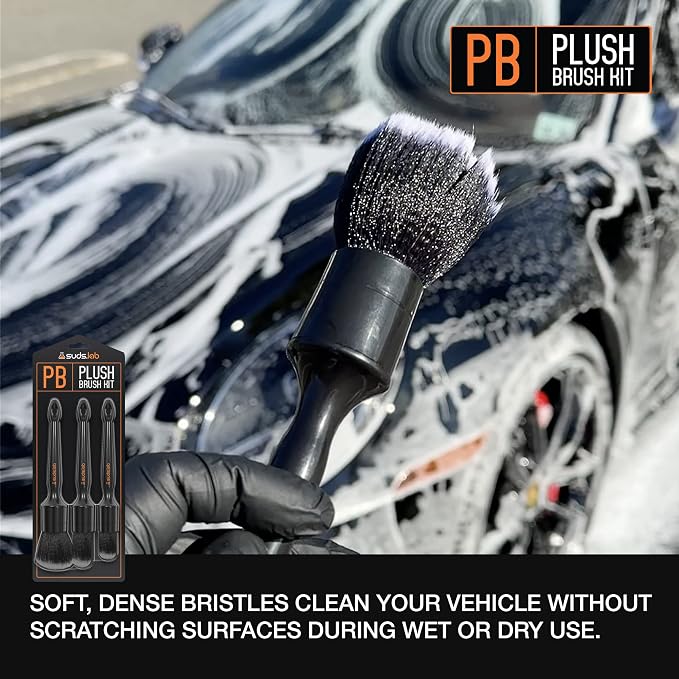 Suds Lab PB Plush Brush Kit 3 Pack- Ultra-Soft Synthetic Bristle Brushes - Image 3