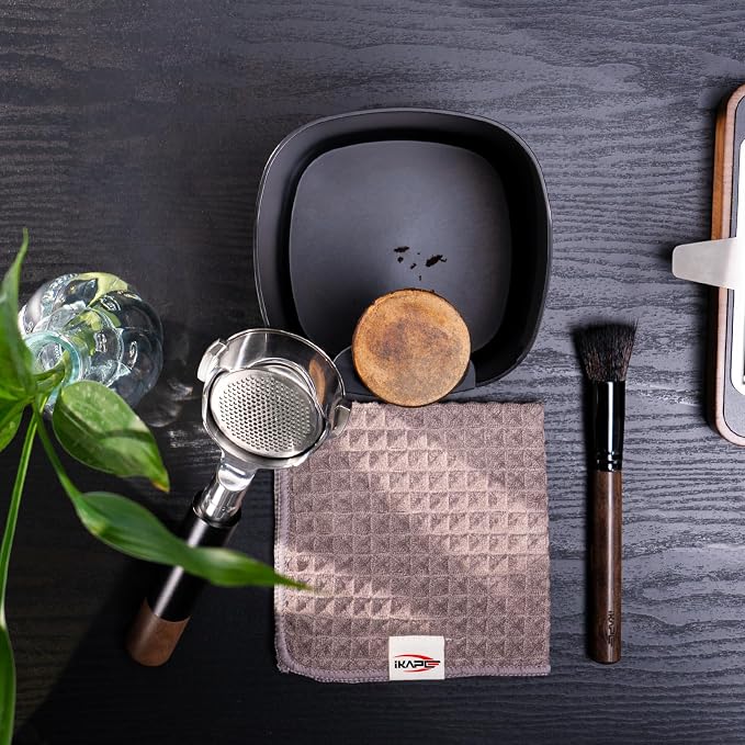 IKAPE Espresso Kit 3 IN 1, Espresso Knock Box, Cleaning Towel & Brush - Image 2