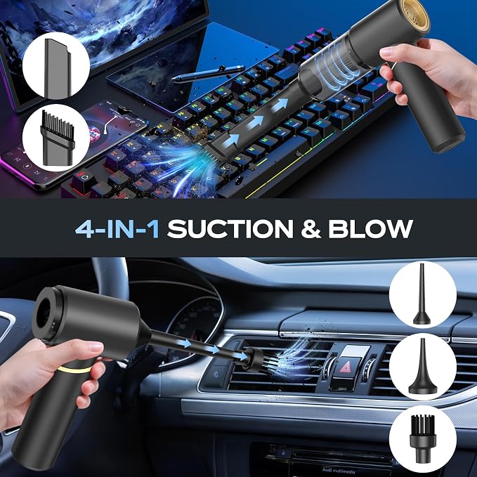 Car Vacuum Portable Cordless, Handheld Vacuum Cordless 15Kpa, Hand Vacuum - Image 3