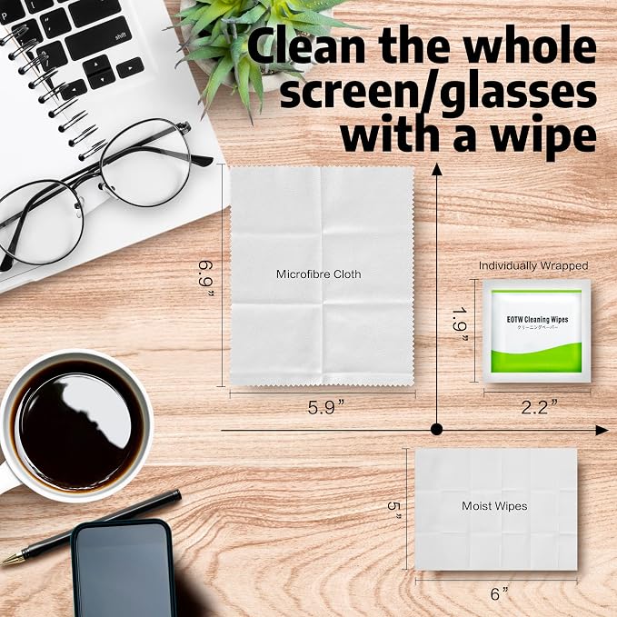 Screen Wipes Individually Wrapped, EOTW Pre-moistened Computer Phone Lens - Image 5