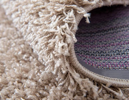 Unique Loom Solid Shag Collection Area Rug (7' 10" x 10' Rectangle, Taupe)