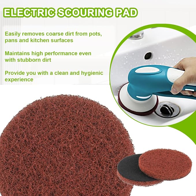 16pcs Heavy Duty Pads Electric Cleaning Brush Pad Set fit - Image 5