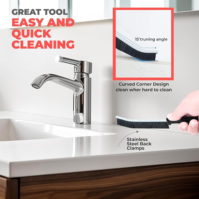 6 Pcs Crevice Cleaning Brush for Household Use, Hard Bristle Gap Cleaning Brush - Image 5