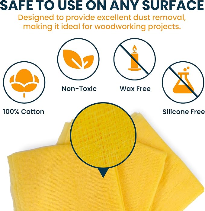 MāKRS 18" x 36" Pro-Tack Tack Cloth, Remove and Trap Dust Particles, 100% Cotton - Image 6