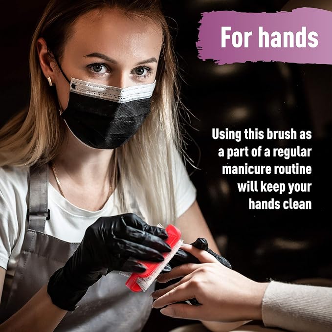KONEX Two-Sided Nail Brush | Cleaning Fingernails, Stiff Bristle Nail Scrubber - Image 5