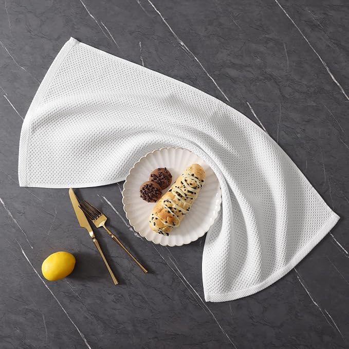 Homaxy 100% Cotton Kitchen Towels and Dishcloths Set, 12 x 12 Inches and 13 x - Image 9
