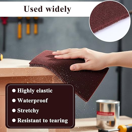 6 PCS Red Nylon Scuff Pads, Scouring General Purpose Hand Pads - Image 6