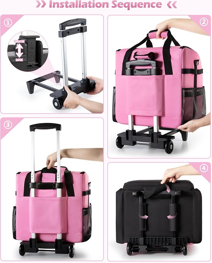 Large Rolling Cleaning Caddy Bag - Image 3