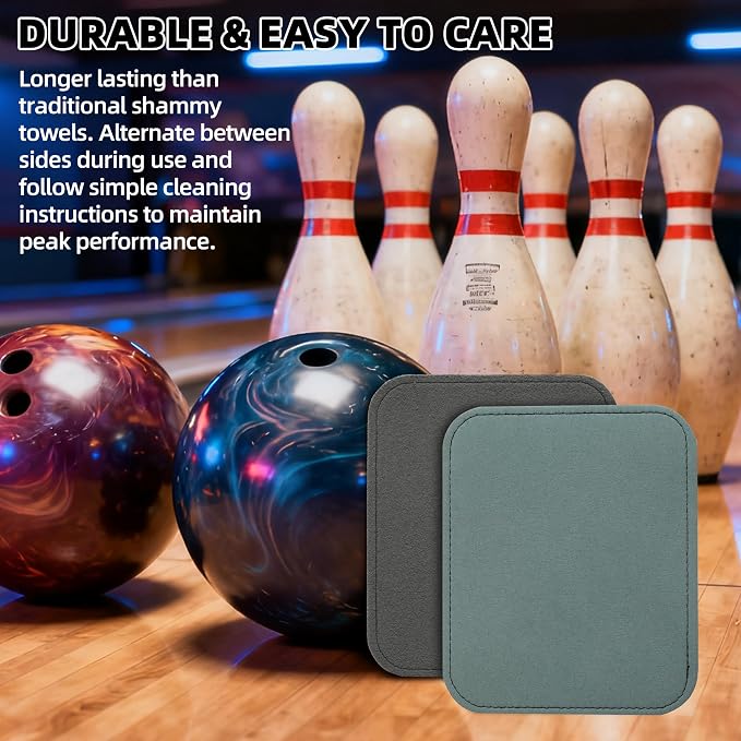TonGass Leather Bowling Shammy Towel 6.56" x 5.56" – Double-Sided Genuine - Image 5
