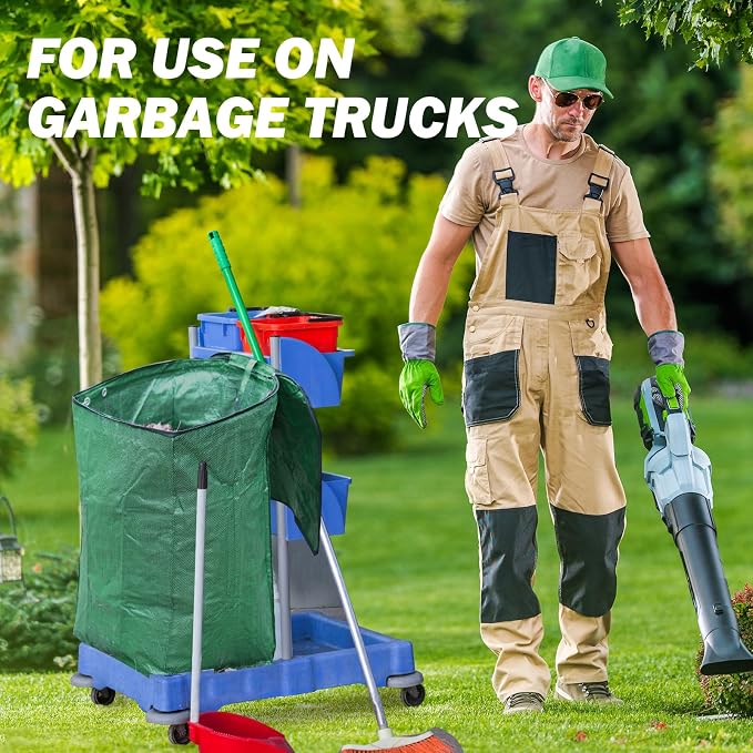 2 Pack 53 Gallons Yard Waste Bags, Reusable Heavy Duty Lawn and Leaf Bags - Image 7
