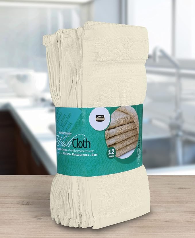 Utopia Towels 12 Pack Premium Wash Cloths Set, 12 by 12 Inches, 100% Cotton - Image 6