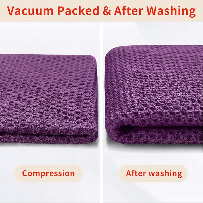 Homaxy 100% Cotton Waffle Weave Kitchen Dish Towels, Ultra Soft Absorbent Quick - Image 7