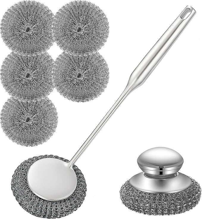 Heavy Duty Stainless Steel Scrubber Set by highqualitypetdailysupplies