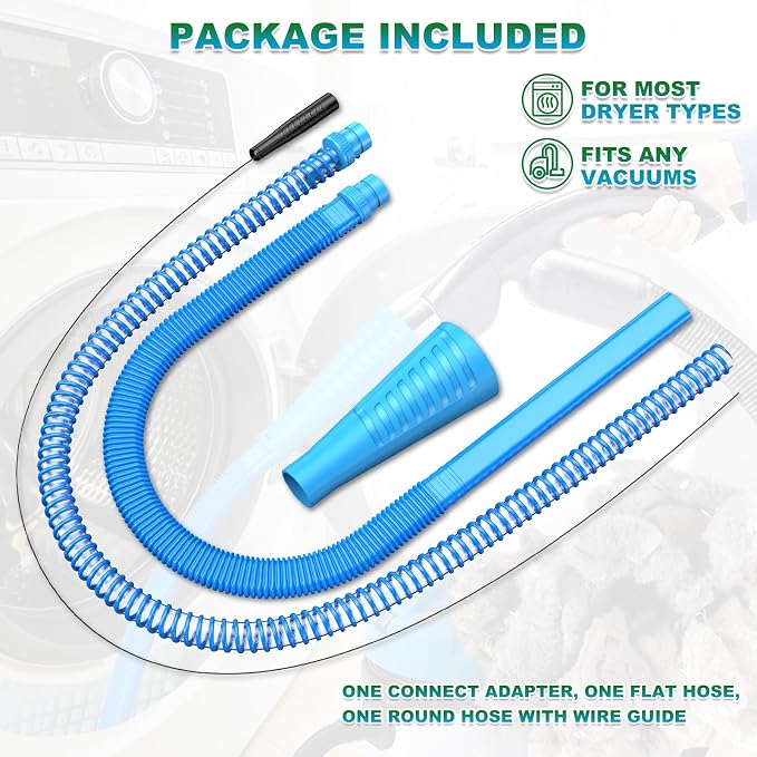 Sealegend 2 Pieces Dryer Vent Cleaner Kit Dryer Lint Vacuum Attachment - Image 5
