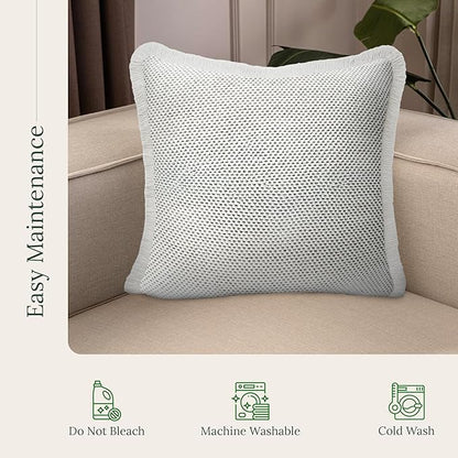 SanVia Comfort Premium Cotton Throw Pillow Covers, 20 x 20 Inches, Luxury Handwoven Couch Pillow Covers with Hidden Zipper, Elegant Home Décor, Insert Not Included