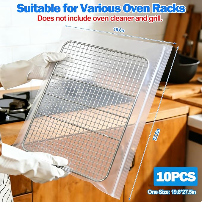 Palksky Oven Rack Cleaning Bags, 19.6 x 27.5 Inch Heavy Duty No-Scrub - Image 7