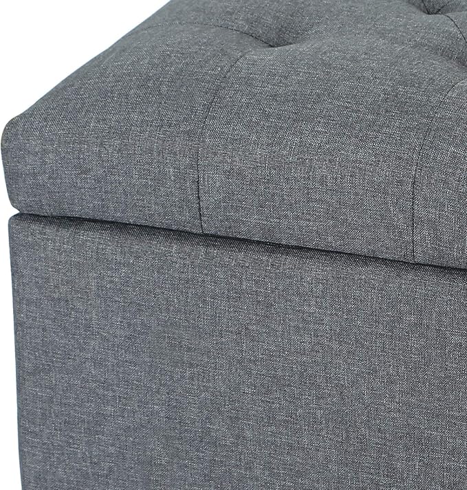 Joveco Storage Ottoman Bench Rectangular Fabric Organization Foot Rest - Image 5