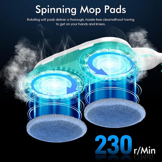 Scrubbing Steam Mop with Rotating Mop Pads, All-in-One Hard Floor Cleaner with - Image 2