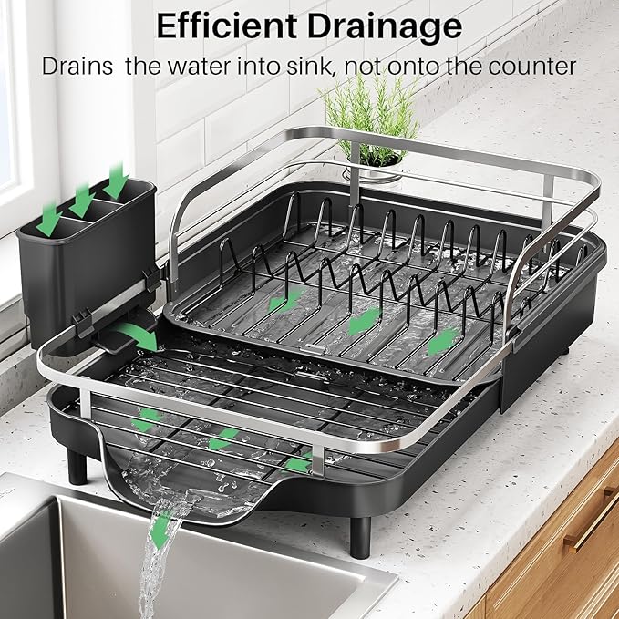 Dish Drying Rack, Expandable Dish Rack - Image 4