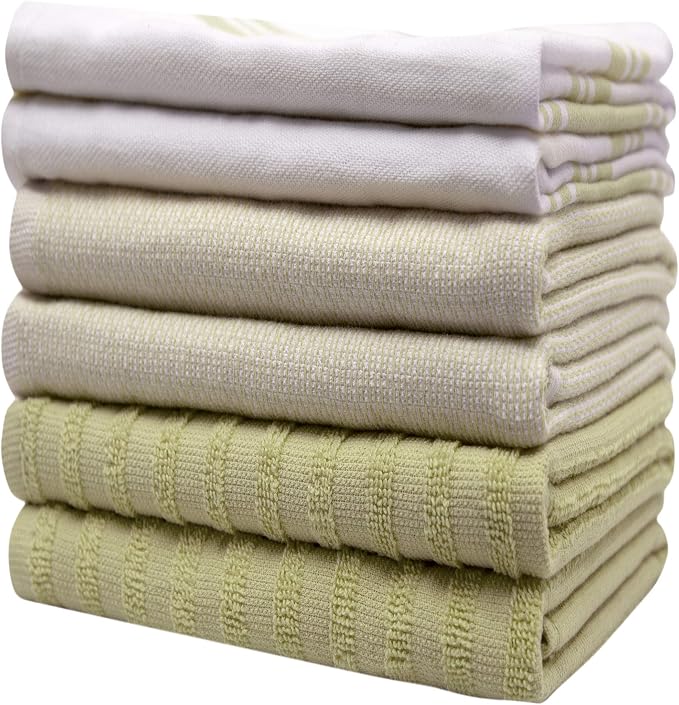Premium Kitchen Towels | Large Cotton Dish Towels | Flat & Terry Highly - Image 6