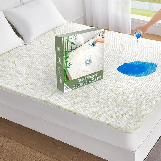 California King Mattress Protector Waterproof Mattress Pad Washable Bamboo by SoftHour