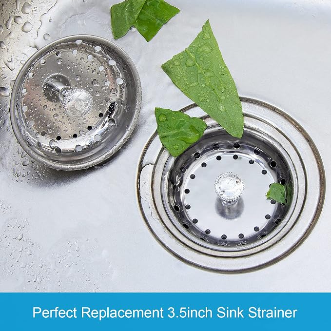2 PCS Kitchen Sink Strainer and Stopper Combo Basket Replacement - Image 7