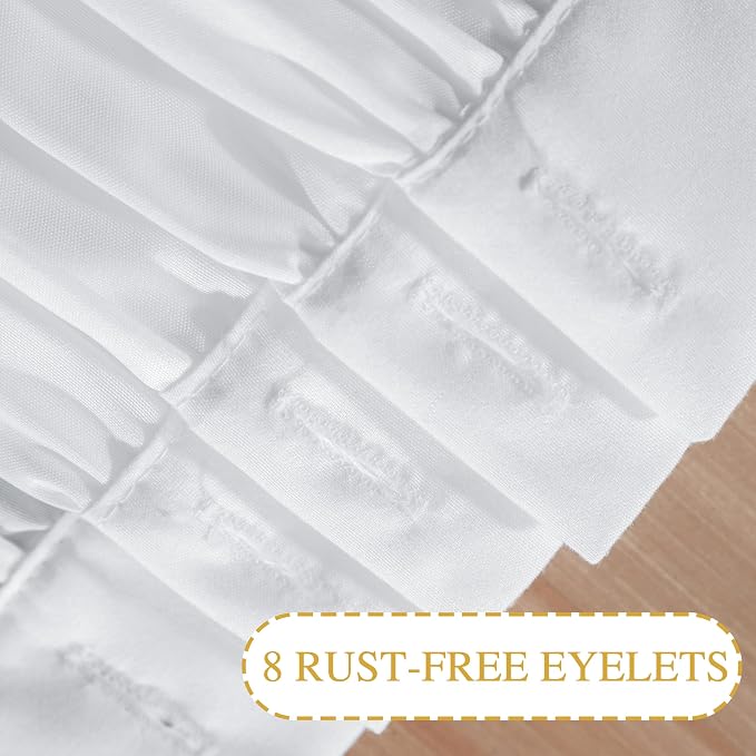 Ruffle Stall Shower Curtain, Vintage Handcrafted Bow Tie Bath Curtain - Image 4