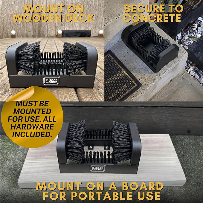 Heavy Duty Boot Brush Cleaner Outdoor Floor Mount or Portable Boot - Image 3