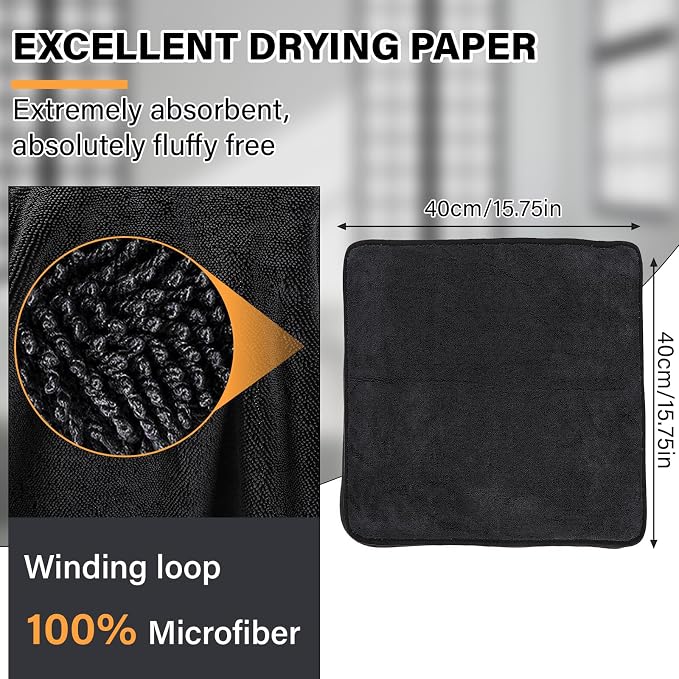 Shiny Shower Cleaning Cloth, Super Absorbent Bath Towels, Shower Doors Drying - Image 5