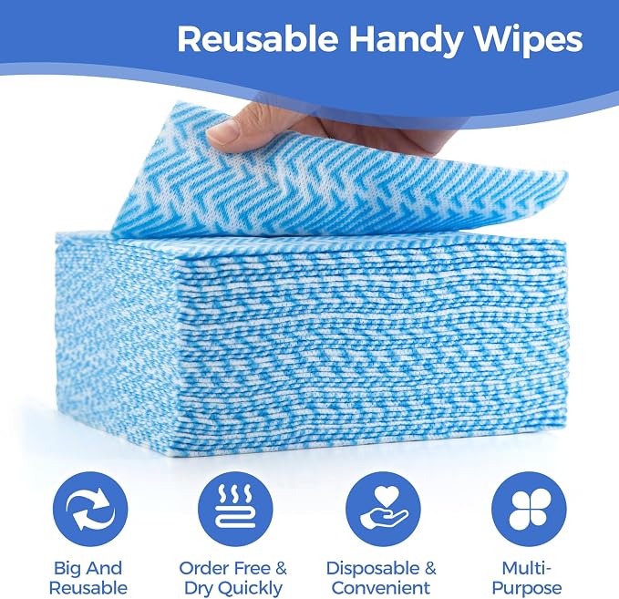 Reusable Cleaning Towels, Disposabel Dry Kitchen Wipes, Dish Cloths, Dry Quickly - Image 2