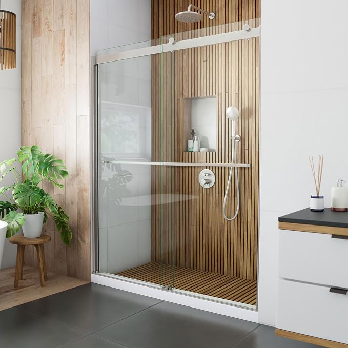 DreamLine Sapphire 56-60 in. W x 76 in. H Semi-Frameless Bypass Shower Door in by DreamLine