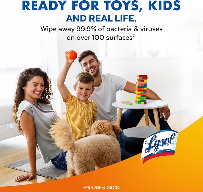 Lysol Disinfecting Wipes Bundle, Home Apartment Dorm Room Essentials and - Image 9