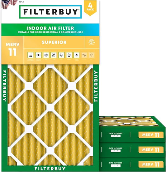 Filterbuy 12x24x2 Air Filter MERV 11 Allergen Defense Replacement, by Filterbuy