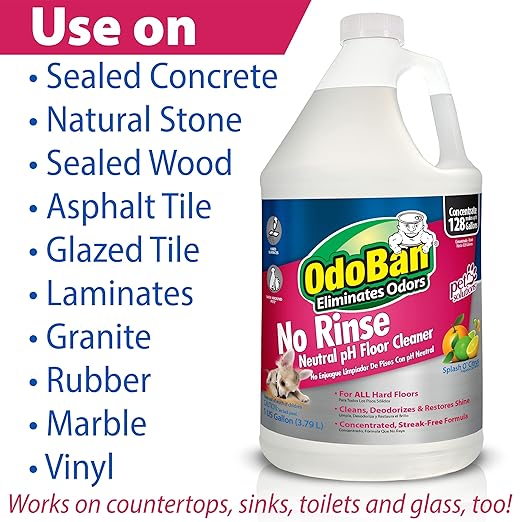 OdoBan Pet Solutions No Rinse Neutral pH Floor Cleaner Concentrate, Made in the - Image 3