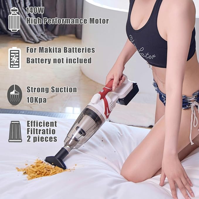 Cordless Vacuum Cleaner for Makita 18V Battery, Handheld Vacuum EasyClean Wet - Image 3