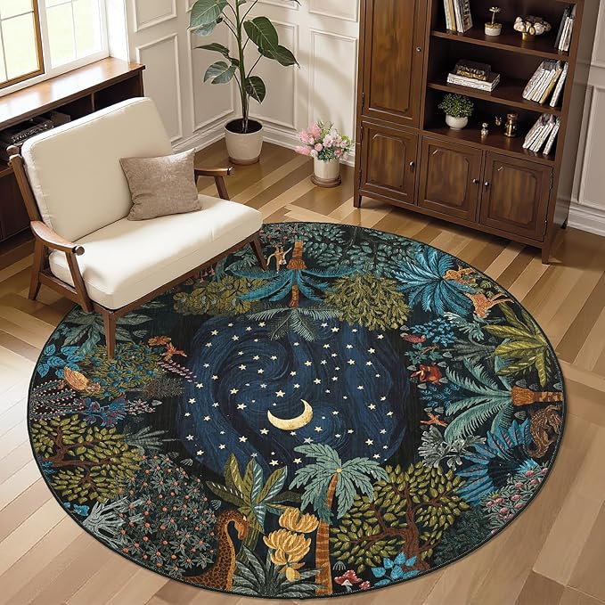 GarveeHome Round Area Rugs 6ft for Bedroom - Image 2