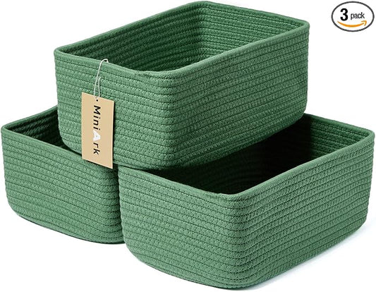 Small Storage Baskets for Organizing | Closet Organizer Bins | Shelf Toy Basket by MiniArkStorageBasketsHome