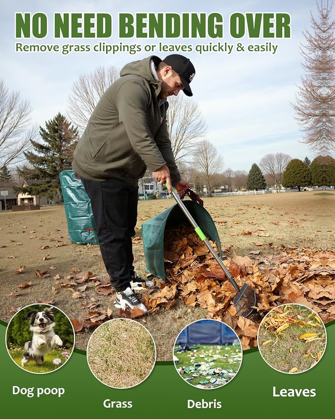 Joyhalo 65 Inch Rake for Leaves - Image 2