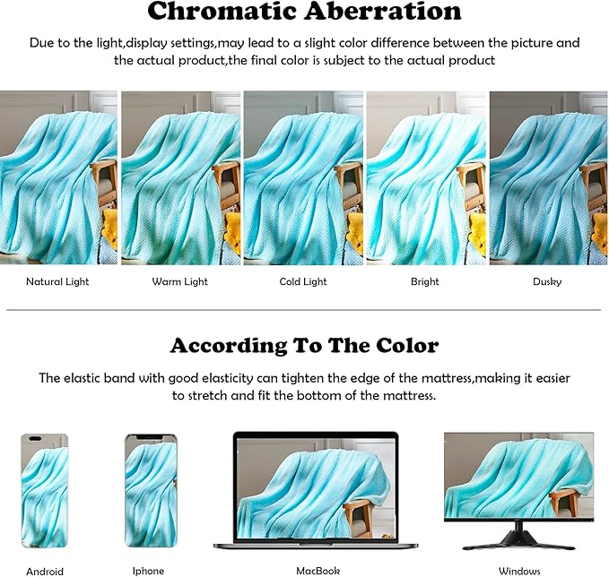 NEWCOSPLAY Super Soft Throw Blanket Turquoise Premium Silky Flannel Fleece Leaves Pattern Lightweight Bed Blanket All Season Use (Turquoise, Throw(50"x60"))