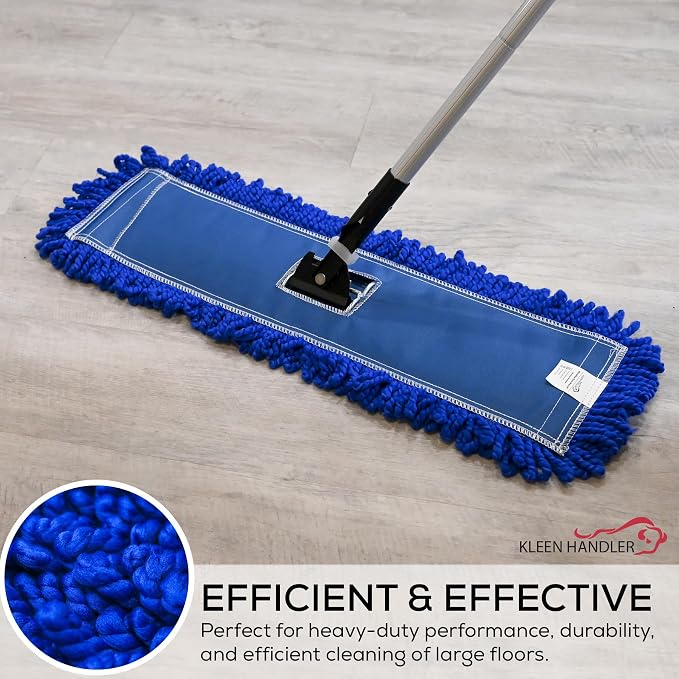 Kleen Handler 24 inch Microfiber Dust Mop | Medium Washable Commercial Mop Head - Image 8