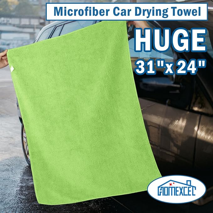 HOMEXCEL Professional Large Microfiber Car Drying Towels 2 Pack-31" x 24" - Image 3