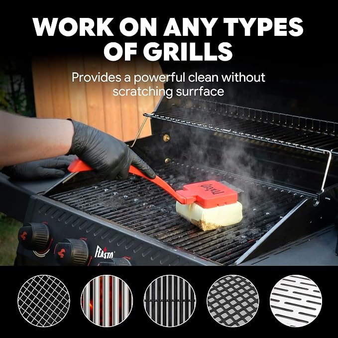 Bristle Free Grill Brush with Scraper - Image 3