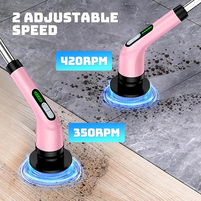 Electric Spin Scrubber for Cleaning Bathroom: Cordless Power Shower Scrubber - Image 4