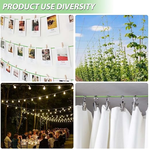 3/16" Wire Rope, 100 Ft PVC Coated Wire Cable Metal Steel Cable Trellis Kit - Image 7