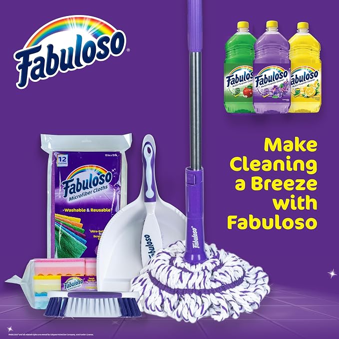 Fabuloso Tile Brush with Spot Scrubber, Long Bathroom Cleaning Brush with - Image 10