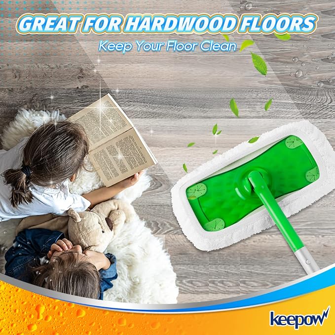KEEPOW Reusable Dry Sweeping/Wet Mopping Cloths Compatible - Image 8