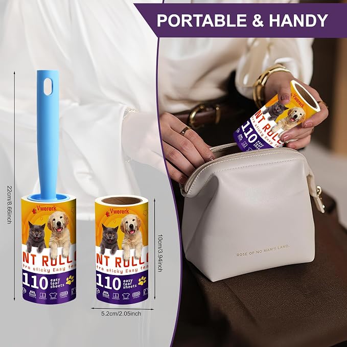 Lint Rollers for Pet Hair Extra Sticky, 440 Sheets/4 Lint Roller Refills - Image 7
