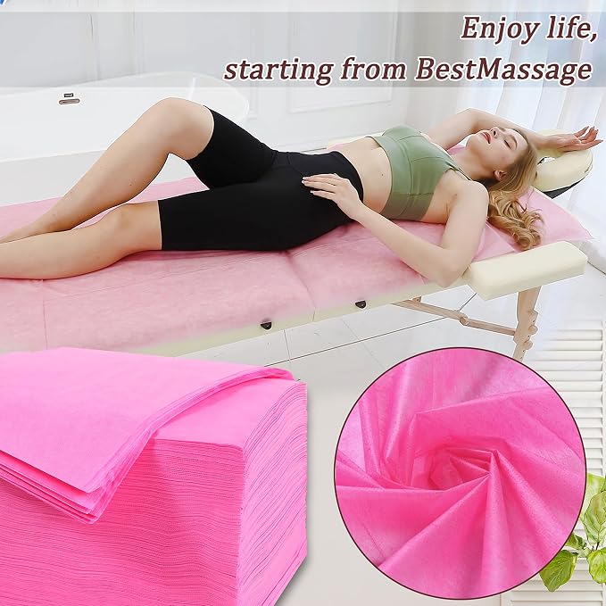200 Pcs Disposable Bed Sheets 31" x 71" Massage Table Sheets Non Woven Fabric - Image 3