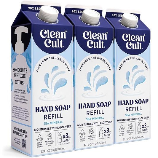 Cleancult - Liquid Hand Soap Refills - Sea Minerals - Gentle On Sensitive Skin by Cleancult